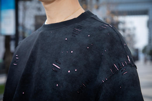 W512512248破洞短袖T恤 商品图2