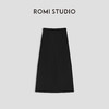 ROMI STUDIO“内外兼备”精纺羊毛不对称倒褶围裹式侧开叉半裙Q3848 商品缩略图0