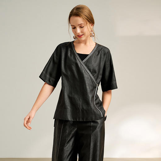 TANGY Collection/2025天意精品春季新品中国风女士三穿莨绸外套 商品图1