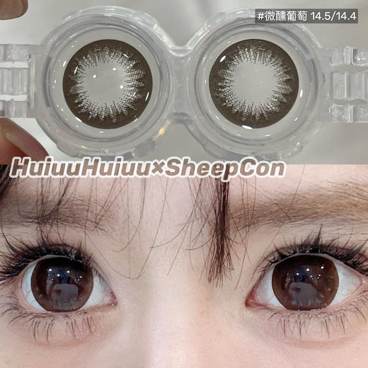 【新品实拍】Sheepcon葡萄系列-夏黑葡萄/微醺葡萄-14.5mm/14.4mm着色 【年抛 度数0-1000度 无525/575 】 商品图2