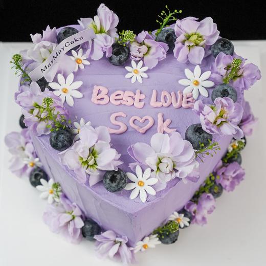 紫罗兰|紫色浪漫蛋糕（心形）【B4993】 商品图2