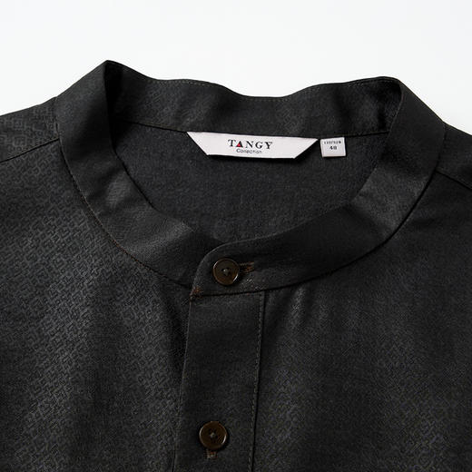 TANGY Collection/2025天意精品春季新品中国风男士莨绸衬衫 商品图3