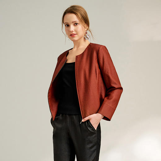 TANGY Collection/2025天意精品春季新品中国风女士莨绸植物染外套 商品图1