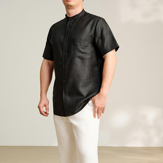 TANGY Collection/2025天意精品春季新品中国风男士莨绸衬衫 商品图1