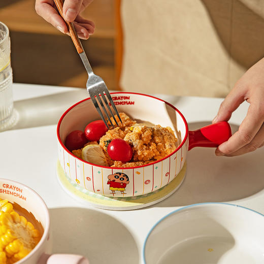 摩登主妇&蜡笔小新 手柄碗家用手把烤碗烤箱微波炉专用泡面碗 商品图2