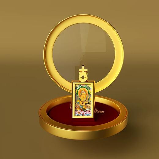 热卖中！！布达拉宫·小唐卡黄财神吊坠项链(含999足金10mg) 商品图3