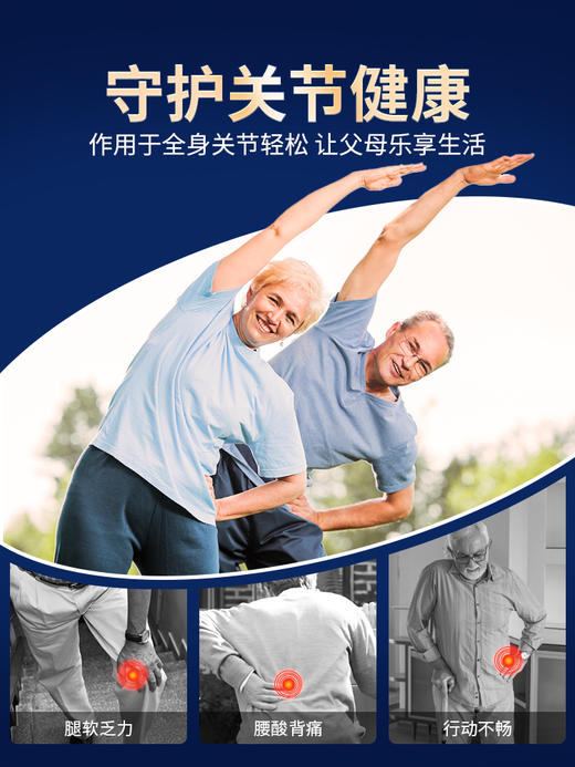 美国原装进口氨糖硫酸软骨素钙缓疏松疼痛中老年维骨力护骨质关节 商品图2