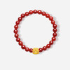 周六福黄金手串女款5d硬金红玛瑙珐琅貔貅招财春节礼物 商品缩略图1