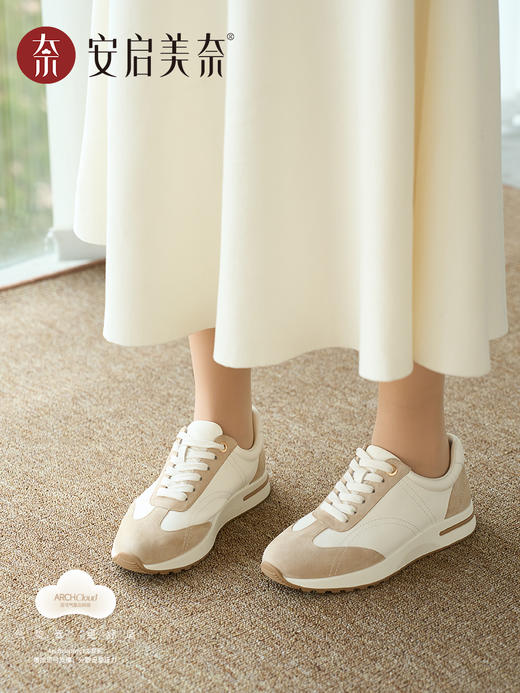 ARCHCONTACT安启美奈气垫云轻便复古反绒德训鞋52985 商品图6