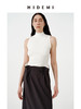 HIDEMI 极简小立领高弹力贴身无袖显瘦针织背心 黑色/白色 商品缩略图10