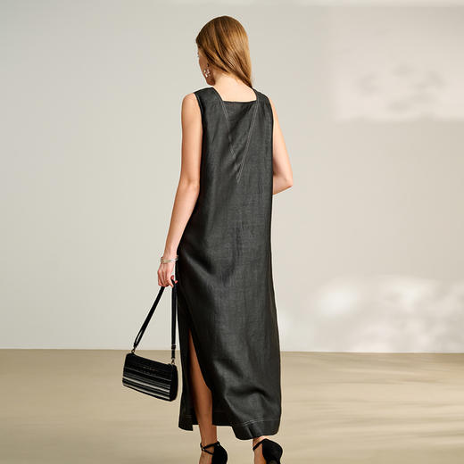 TANGY Collection/2025天意精品春季新品中国风女士莨绸连衣裙 商品图2