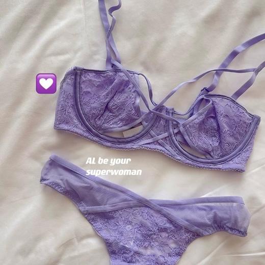 情趣内衣女大胸显小性感绑带诱惑蕾丝超薄上托收副乳聚拢文胸套装 商品图3