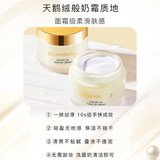 华熙生物润熙泉玻尿酸奢润素颜霜50g 保湿懒人面霜妆前乳打底裸妆 商品图3