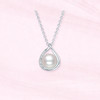 周六福淡水珍珠项链女水滴珍珠链坠S925银优雅送女友送女友礼物 商品缩略图2