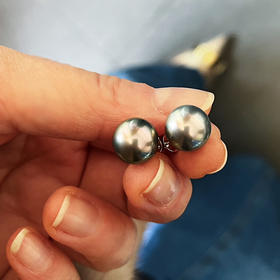 CLASSIC系列 18K镶大溪地珍珠 耳钉