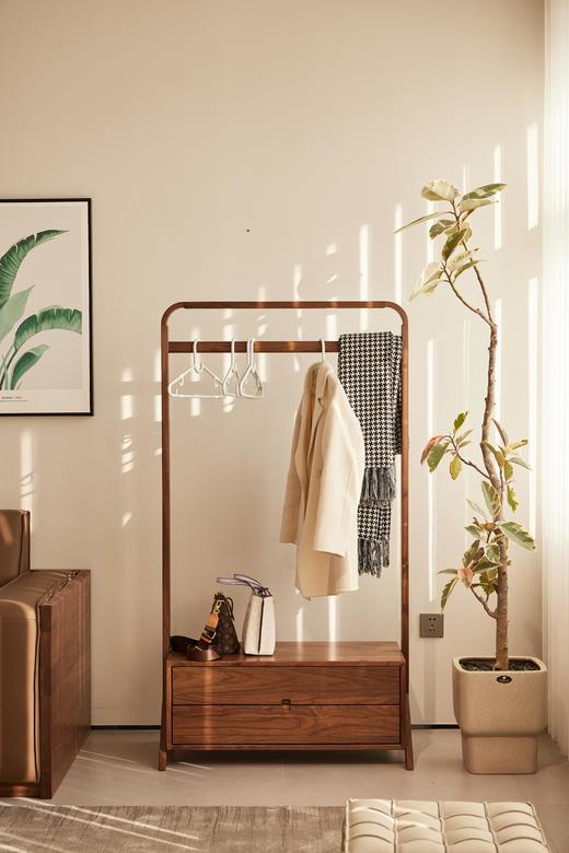 【中古风-衣帽架HB707】中古/简约/北美黑胡桃木/衣帽架/挂衣架 商品图1