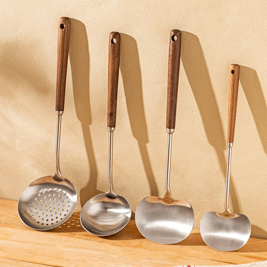 摩登主妇304不锈钢锅铲蘑菇铲家用炒勺炒菜铲子汤勺铁铲厨具套装 商品图2
