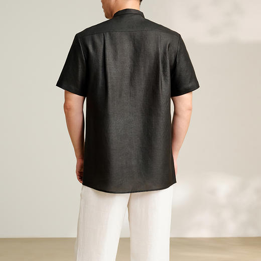 TANGY Collection/2025天意精品春季新品中国风男士莨绸衬衫 商品图2