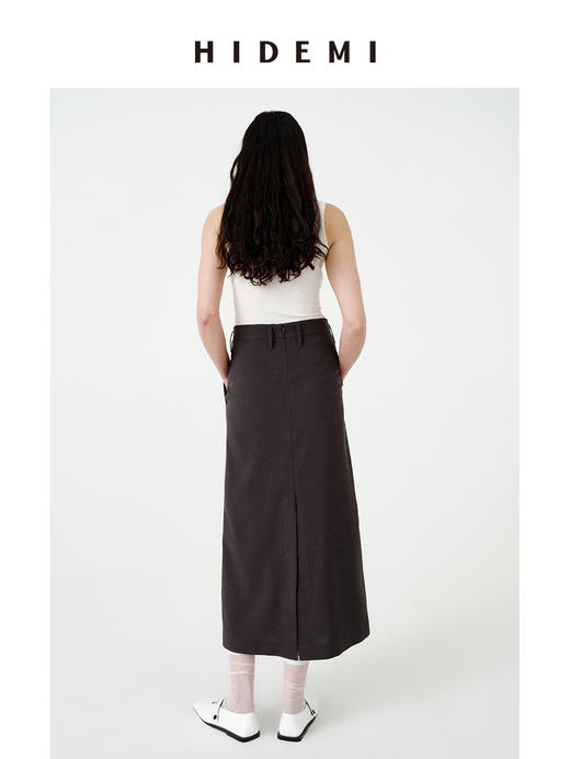 HIDEMI 极简小立领高弹力贴身无袖显瘦针织背心 黑色/白色 商品图9