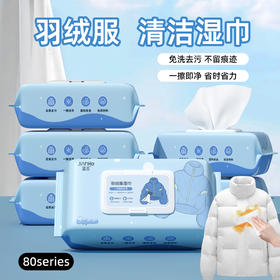 「9.9到手3包！羽绒服清洁湿巾」大包免擦拭湿纸巾 居家日用衣物去渍一次性湿巾清洁工具