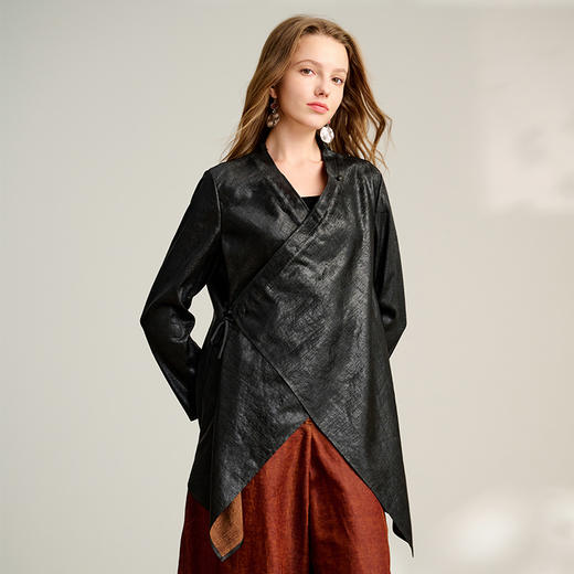 TANGY Collection/2025天意精品春季新品中国风女士莨绸外套 商品图3