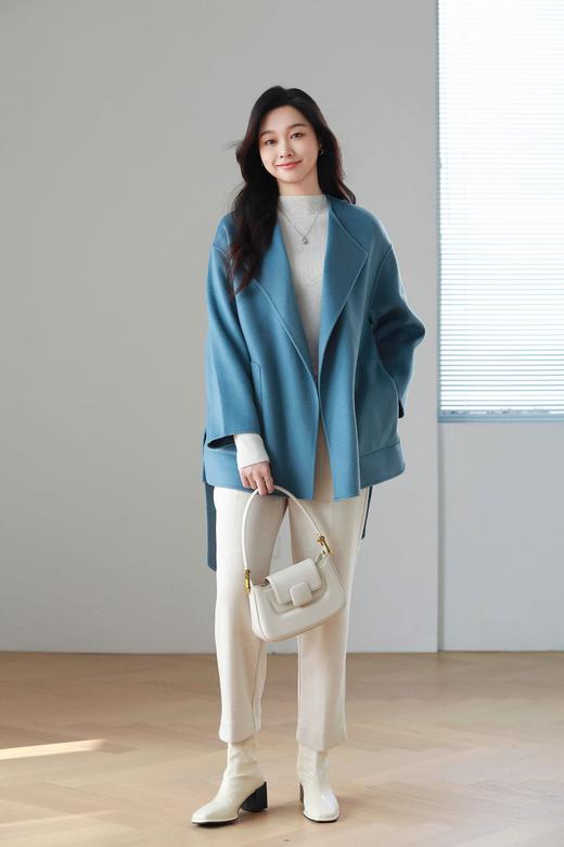 火桐hooton 高货系列 韩版全羊绒大衣V069 商品图3