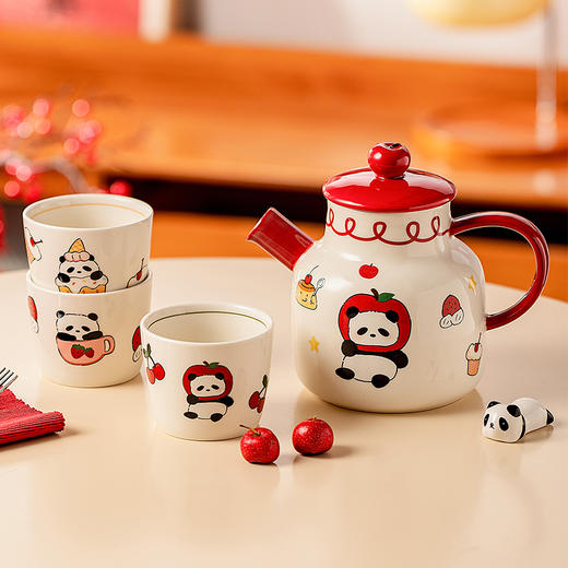 摩登主妇mototo熊猫茶壶套装2025新款杯子女乔迁结婚新年礼物茶具 商品图1