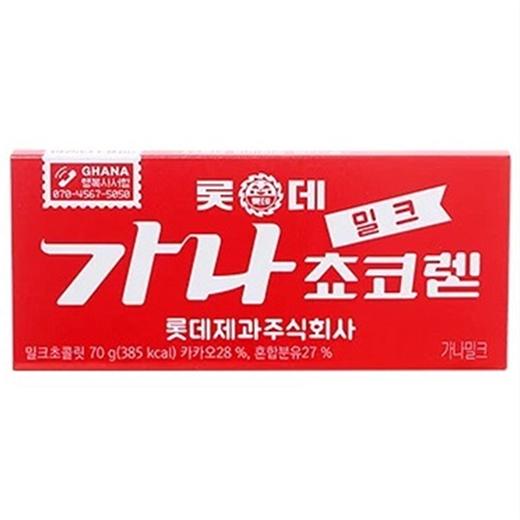 乐天红加纳巧克力70g롯데 가나밀크 초콜릿 商品图0
