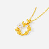 周六福5D硬金金镶玉吊坠女款繁花似锦十二花神送女友礼物 商品缩略图1