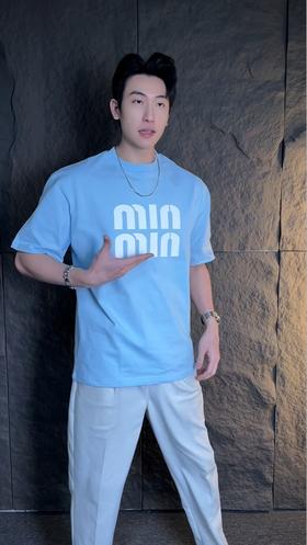 T1561新款时尚纯色字母印花设计男女同款短袖百搭潮流上衣宽松T恤