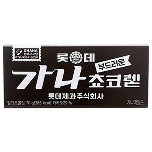 乐天黑加纳巧克力70g롯데 가나마일드 초콜릿 商品图0