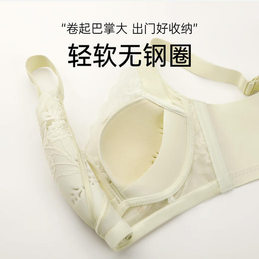 Z1-【B-C杯】【大胸显小】【轻薄透气洞洞杯】舒适聚拢不空杯收副乳无钢圈薄款内衣女士文胸  花影月慕 商品图7