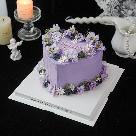 紫罗兰|紫色浪漫蛋糕（心形）【B4993】 商品图0