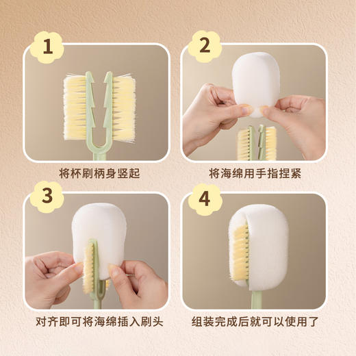 摩登主妇杯刷吸管刷五合一玻璃水杯清洗神器多功能专用长柄瓶口刷 商品图2