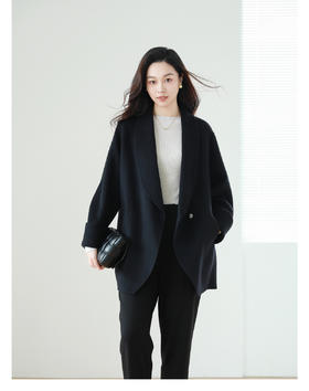 火桐hooton 高定系列大衣 全骆驼绒 青果领大衣9980