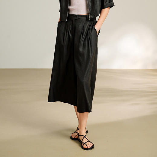 TANGY Collection/2025天意精品春季新品中国风女士莨绸7分裤 商品图1