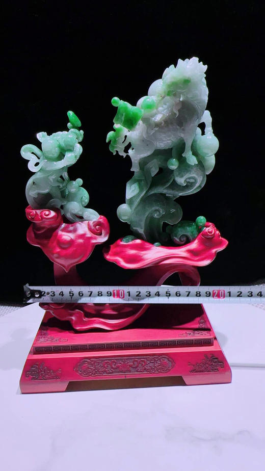 620809翡翠摆件【麒麟送子】 商品图2