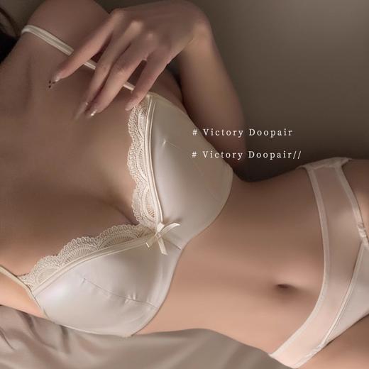 法式纯欲内衣女蕾丝夏季薄款聚拢小胸不空杯防下垂收副乳文胸套装2025新款爆款小红书同款 商品图4