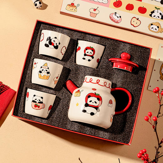 摩登主妇mototo熊猫茶壶套装2025新款杯子女乔迁结婚新年礼物茶具 商品图3