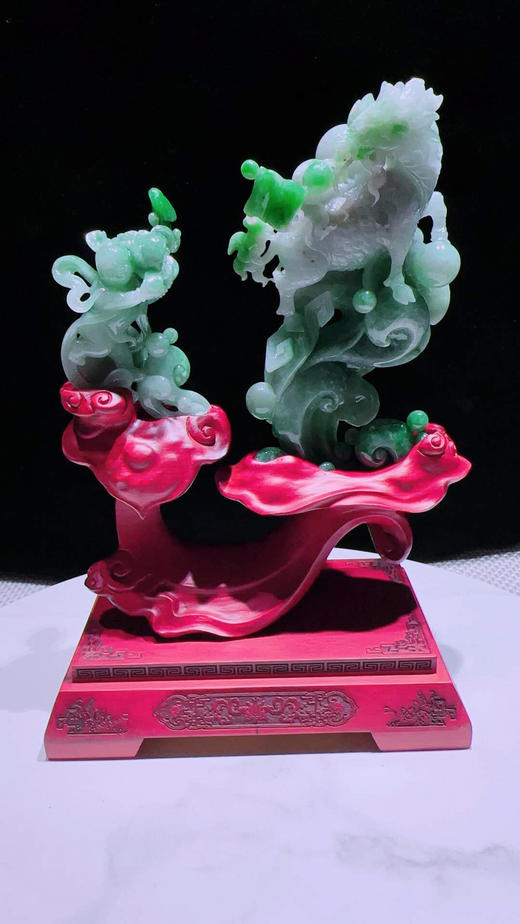 620809翡翠摆件【麒麟送子】 商品图3