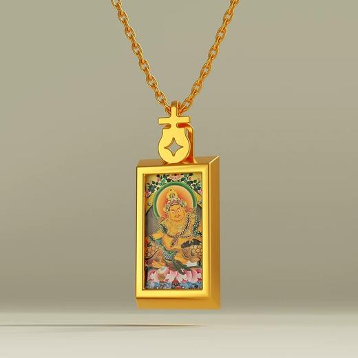 热卖中！！布达拉宫·小唐卡黄财神吊坠项链(含999足金10mg) 商品图1