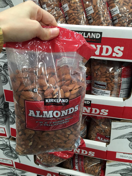 血糖高的福音，0糖最佳点心零嘴，因为是无糖的🔥美国✈直邮特价240元🉐 包税包邮到手🔥🔥吃货的世界根本停不下来！超级划算有木有！kirkland原味大杏仁1360克装 商品图1