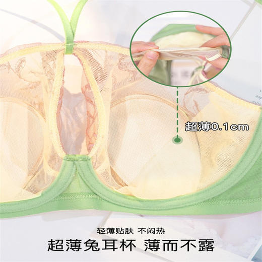 内衣女夏天薄款大胸显小无痕舒适性感美背少女文胸裹胸罩乌梅子酱2025新款小红书爆款 商品图2