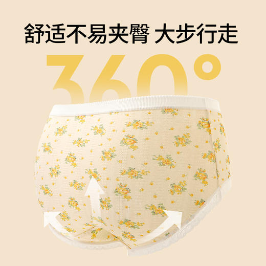 N3-【5条装】【7A抑菌纯棉裆】甜美小碎花蕾丝少女内裤高弹不勒不夹臀  仲夏白玉【青春系列】 商品图2