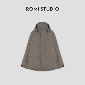 ROMI STUDIO“伴行山野”轻量化可调节立领连帽宽松外套 441Y3009