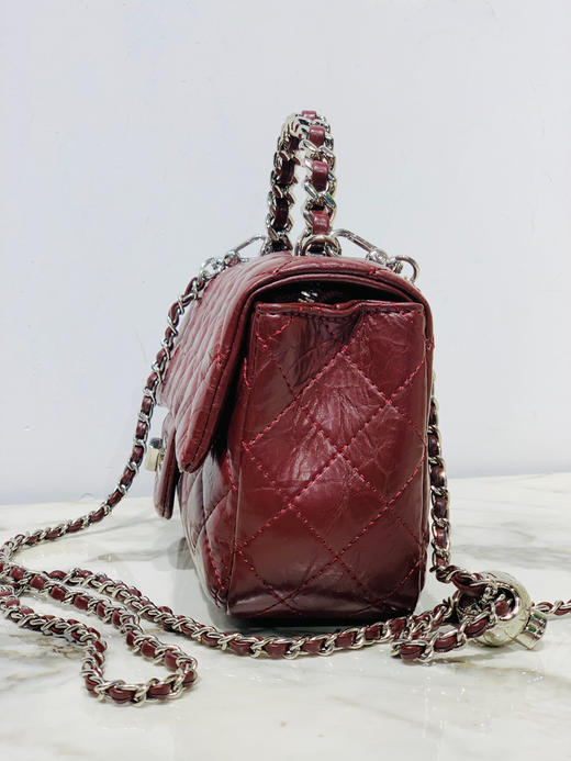 【百图lulu 好物】羊皮 金球小香风菱格链条 单肩  斜挎包 腋下包 商品图14