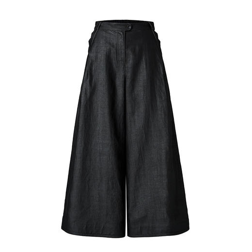 TANGY Collection/2025天意精品春季新品中国风女士莨绸阔腿长裤 商品图4