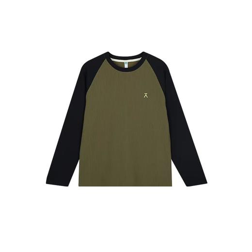 【出游季特惠】ACMEITEM爱棵米 户外亲子宽松华夫格长袖T恤拼色插肩袖上衣男女款GAG3340849A/GAG3340870A 商品图5