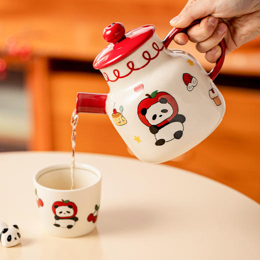 摩登主妇mototo熊猫茶壶套装2025新款杯子女乔迁结婚新年礼物茶具 商品图2