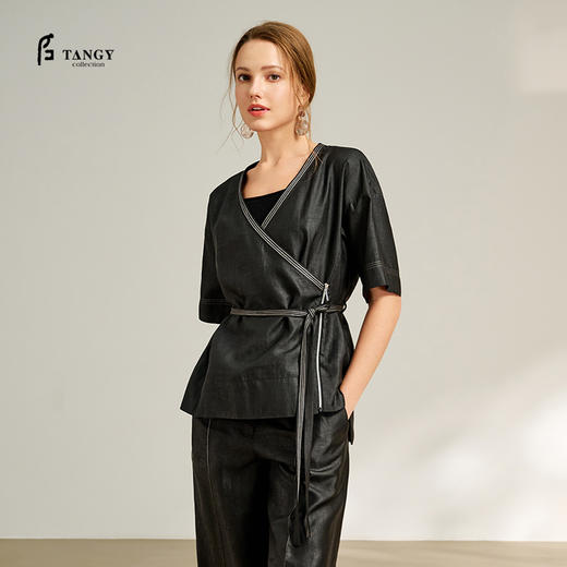 TANGY Collection/2025天意精品春季新品中国风女士三穿莨绸外套 商品图0